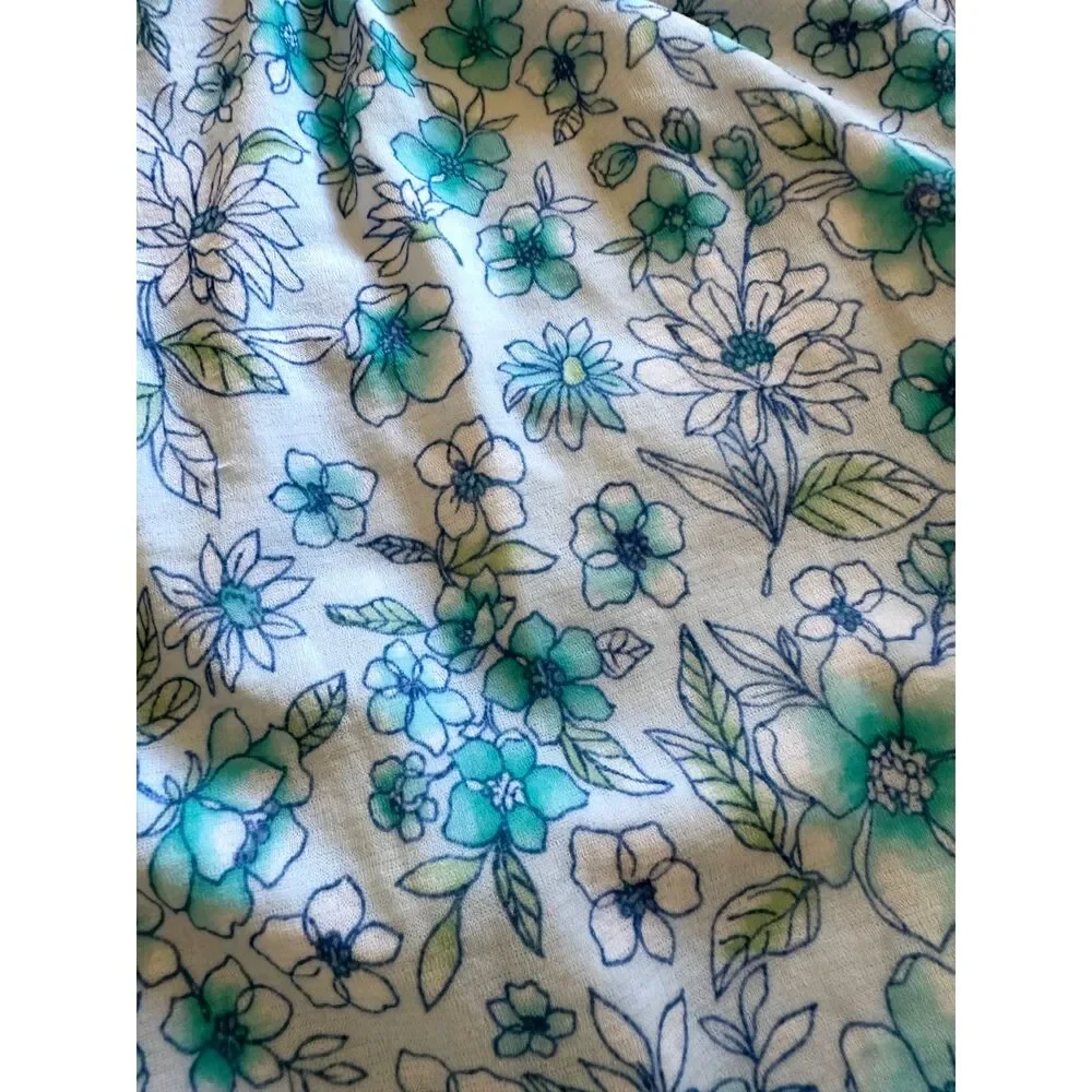 Vintage Y2k Cherokee Baby Blue Floral Lace Slip Skirt size Girls XL 14/16